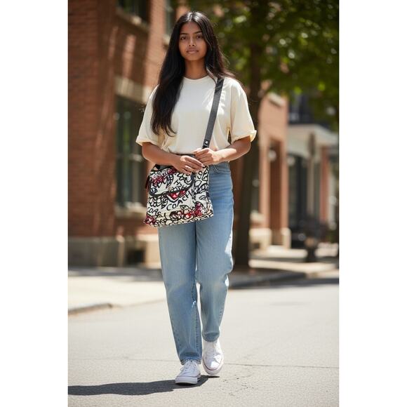 Y2K Coach F16864 Poppy Daisy Floral Graffiti Crossbody Bag & Wristlet - Picture 16 of 16